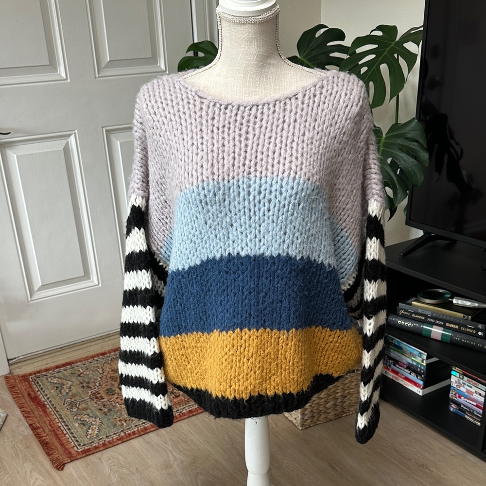 BLANKNYC Colorful Striped Women's Sweater size L